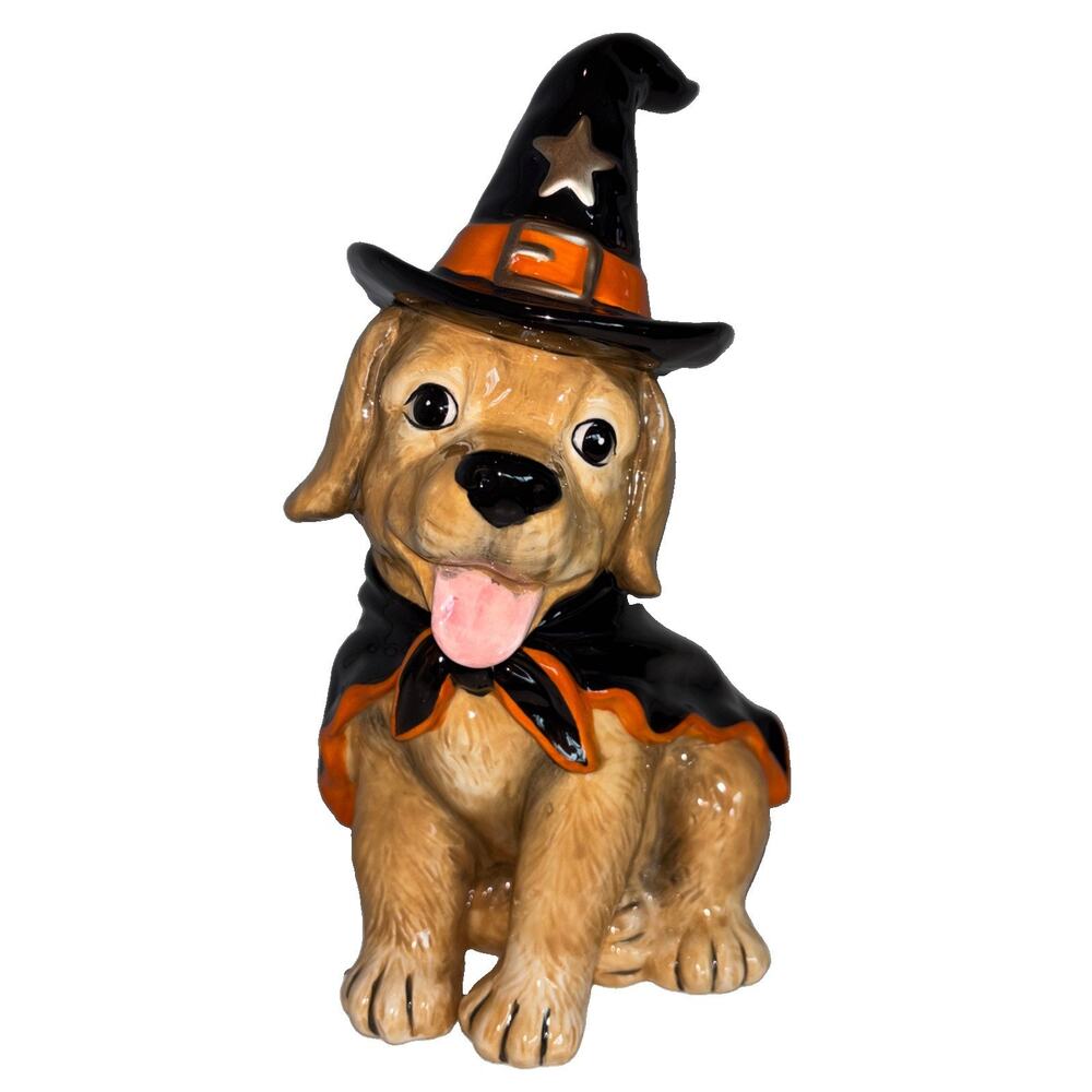Blue Sky Clayworks Halloween Witch Wizard Hat Dog Golden Labrador Retriever NEW